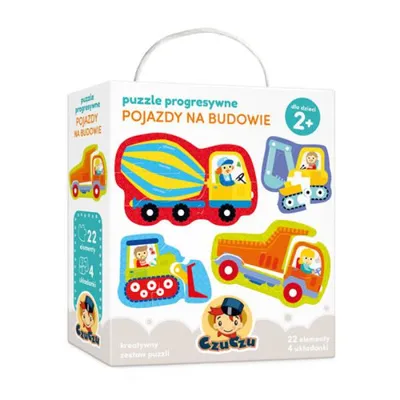 Produktbild von CzuCzu Progressive Puzzle-Fahrzeuge auf einer Baustelle