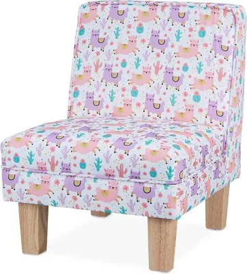 Produktbild von Kinderstuhl Holzbeine Mädchen 60 x 45 x 52 cm bunt