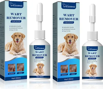 Produktbild von 2 Stück 20 ml Natürlicher Warzenentferner für Hunde Hundehautmarken Behandlung zur Entfernung von Warzen für Hunde