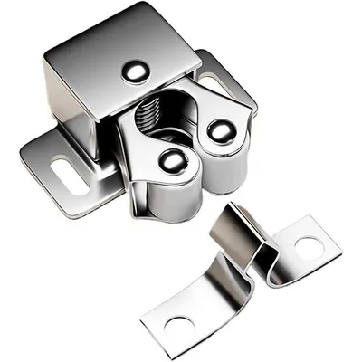 Immagine prodotto di Fermaporta per mobili Rollerlock 10 pezzi argento regolabile per ante di armadi