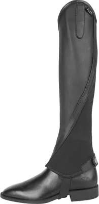 Produktbild von Beinchaps Elegance schwarz Leder  Minichaps  Lederchaps  Reitchaps  Reitletten in S