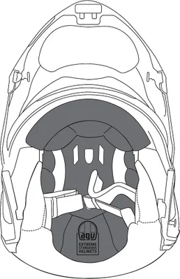 Produktbild von Agv Sportmodular Innenpolsterung Schwarz 2XL Schwarz 2XL