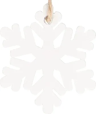Immagine prodotto di SPRINGOS Decorazioni per albero di Natale Ornamenti in legno 6 pz. Fiocco di neve