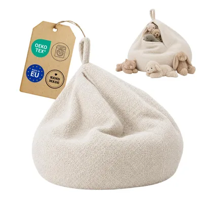 Produktbild von Flumi Sitzsack Bezug für Kuscheltiere, Bean Bag zum Sitzen, Lesen und Spielen, ohne Füllung