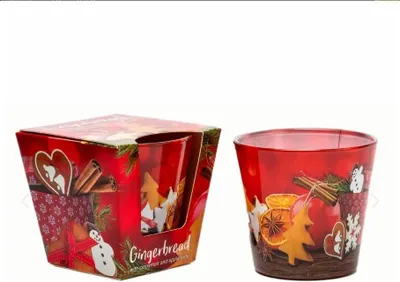 Produktbild von Duftkerze im Glas Gingerbread Apfel-Zimt Orange-Anis