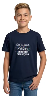 Produktbild von Spreadshirt Das Ist Mein Kostüm Ende Fasching Outfit Sarkastisch Teenager T-Shirt, 134/146 (9-11 Jahre), Navy