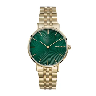 Produktbild von Dugena 4461130 Damenuhr Linée Goldfarben/Grün
