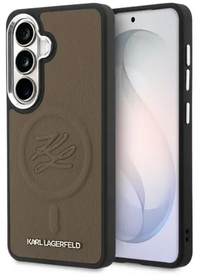 Immagine prodotto di Custodia Karl Lagerfeld Embossed Initials MagSafe per Galaxy S26+, marrone