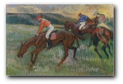 Produktbild von Kunstdruck „Drei Jockeys“ von Edgar Degas – 60 x 90 cm – ungerahmt