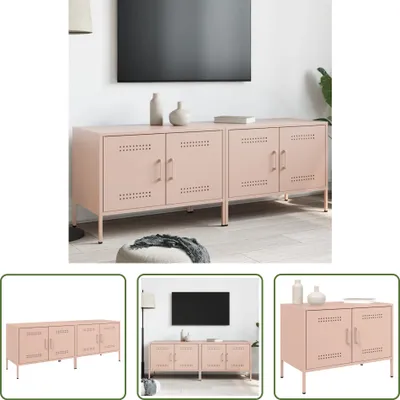Produktbild von The Living Store TV-Schränke 2 Stk. Rosa 68x39x50,5 cm Stahl