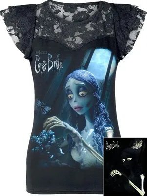 Produktbild von Corpse Bride T-Shirt Damen Emily - Glow In The Dark schwarz L
