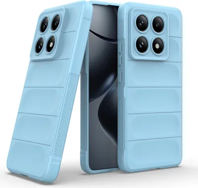 Produktbild von Handy Hülle für Xiaomi 14T Pro Grip Case Cover Schutzhülle Softgrip Farbe: Hellblau
