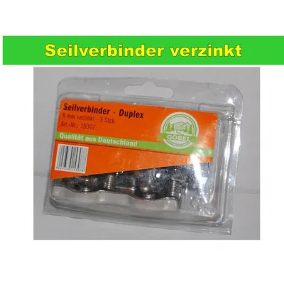 Produktbild von Seilverbinder verzinkt 8mm 3 Stück