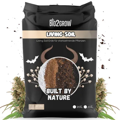 Produktbild von Bio2Grow Living Soil 20 Liter - Lebende Erde Indoor & Outdoor Blumenerde für Pflanzen Leichte Mischung Gemüse Anbau