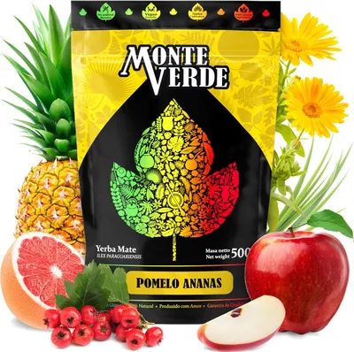 Obrázek produktu pro Monte Verde zelený čaj yerba maté 500g ananas a jablko