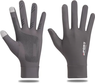 Produktbild von Sommer UV-Schutz Handschuhe, Rutschfeste Touchscreen Handschuhe für Männer Frauen Atmungsaktive Handschuhe für Autofahren Fahrradfahren Klettern Golfen Workout (Grau, M)