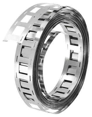 Stahlband 5 m, vernickelt, 27 x 0,15 mm, für Punktschweißen