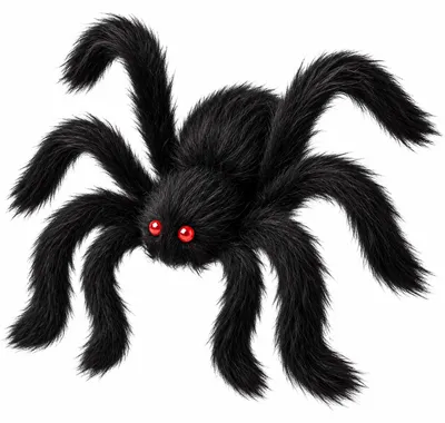 Produktbild von Schwarze haarige Spinne Halloween Dekoration 50cm