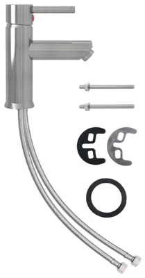 Obrázek produktu pro vidaXL Umyvadlová baterie stříbrná 130x176 mm