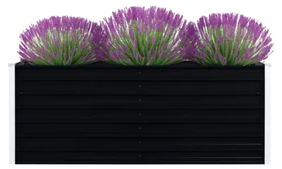 Produktbild von Hochbeet 160 x 80 x 45 cm aus verzinktem Stahl in Anthrazit