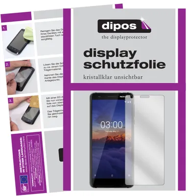 Produktbild von 2x Schutzfolie für Nokia 3.1 klar Displayschutzfolie Folie Display Schutz dipos