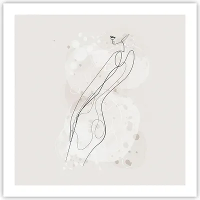 Produktbild von Poster - Poster ohne Rahmen - Minimalismus Körper Frauen - 60x60 cm - Wand Bild - Wanddeko - Wandbilder - Kunstposter - Wandposter - Bilder - Kunstdruck - Wanddekoration - Wandbild - P2XAC60x60-4831