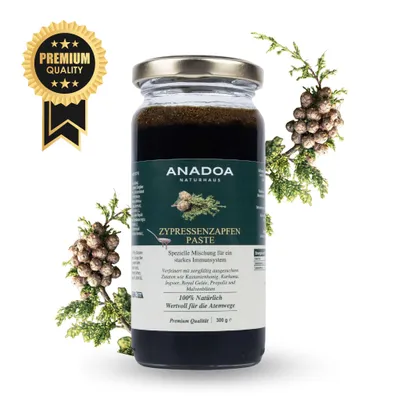 Zypressenzapfenpaste (Tannenzapfen Paste) – 100 % natürlich, 300 g - Anadoa Naturhaus