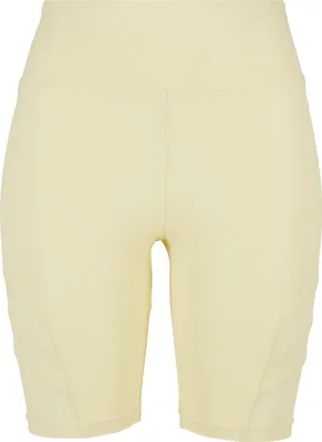 Produktbild von Urban Classics TB4354 | Ladies High Waist Tech Mesh Cycle Shorts Radlerhose - Farbe: softyellow - Größe: M