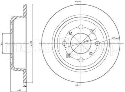 Produktbild von 2x METELLI Bremsscheibe 23-0267 für HONDA CIVIC VI Hatchback (EJ EK) 48 2mm