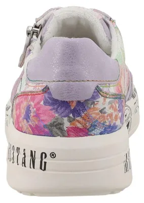 Produktbild von Mustang Damen Sneaker floral bedruckt Reißverschluss 26M0482006, Größe:39 EU, Farbe:Lila