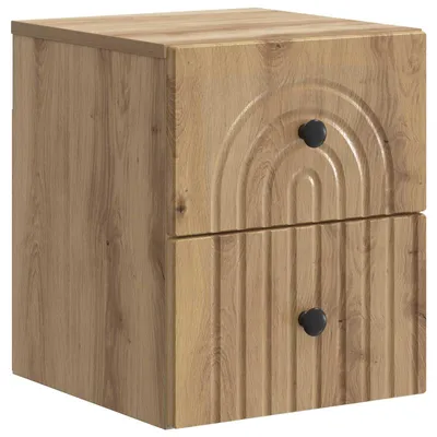 Produktbild von vidaXL Wandmontierter Nachttisch Artisan-Eiche 33 x 34,5 x 40 cm