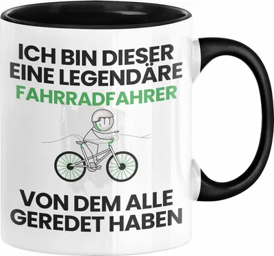 Produktbild von Radfahrer Geschenk Tasse Lustige Geschenkidee Geburtstag für Radfahrer Ich Bin Dieser Legendäre Radfahrer Von Dem Alle Geredet Haben Kaffee-Becher (Schwarz)