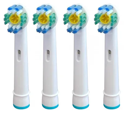 Productafbeelding van Gecertificeerde vervangende borstelkoppen voor Ora Koma NK07 voor Braun Oral-B EB18A 3D Wit - 4 stuks