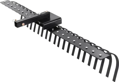 Obrázek produktu pro SucceBuy 60" tažené hrábě na trávu, 21 ocelových spirálových hrotů, sbírají listí, jehličí a trávu, kompatibilní s 48" nebo 60" lištami
