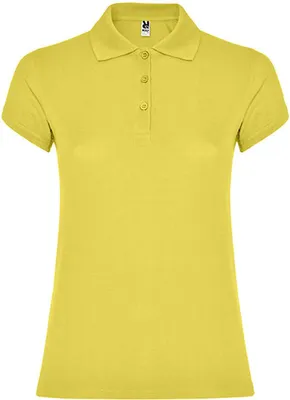 Produktbild von Roly PO6634 | Damen Star Woman Poloshirt, Piqué - Farbe: Amarillo Maiz 163 - Größe: 3XL