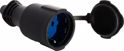 Obrázek produktu pro Zásuvka Solera 5707c 250 V černá s krytem 4,8 mm 16 A IP44