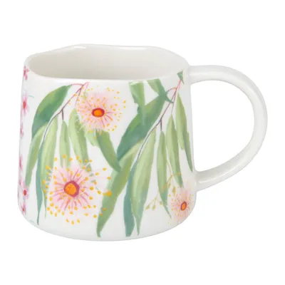 Produktbild von Maxwell & Williams NATIVE BLOOMS Becher Eukalyptus, Tasse, Kaffeebecher, Teebecher, Porzellan, 350 ml, DI0373