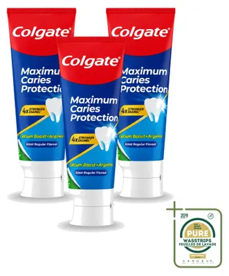 Imagen del producto de 3 tubos de pasta dental Colgate Caries Protection con calcio, 75 ml - Paquete de suministro - 3 unidades