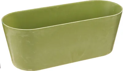 Produktbild von Pflanzschale oval Grün Kunststoff Balkondeko 27x11x10cm 3er-Set, 3 Stück