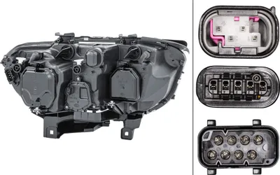 Obrázok produktu pre Ľavý hlavný halogénový/bi-xenónový svetlomet P21W HELLA pre BMW 7 (E65, E66, E67)