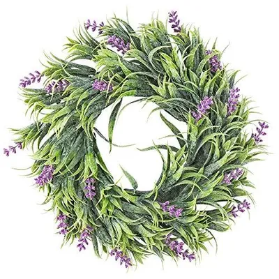 Dekokranz, lila Blumen, Ø 25 cm, Innendurchmesser 9,5 cm