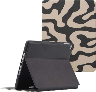 Produktbild von Selencia Vivid Klapphülle iPad 6 (2018) 9.7 Zoll / iPad 5 (2017) 9.7 Zoll - Art Wave Black