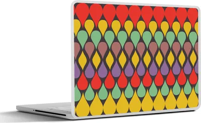 Produktbild von MuchoWow® Laptop Aufkleber Sticker Cover Vintage - Retro - Farben - Muster 30x21 cm - Sticker für Laptop - Selbstklebend