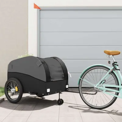 Produktbild von Möbel Fahrradanhänger Schwarz 45 kg Eisen - Fahrradanhänger 94157