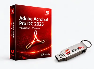 Produktbild von Adobe Acrobat Pro DC 2025 / Vollversion / Windows / Kein Abo + USB-Stick