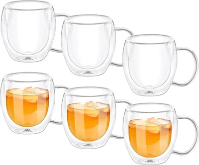 Zdjęcie produktu dla Wilmax Zestaw 6 kubków o pojemności 500 ml ze szkła żaroodpornego WL-888749/A6