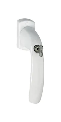 Immagine prodotto di Maniglia per finestra NY 0810SVS/U10 alluminio F9016/bianco traffico 32mm con serratura HOPPE