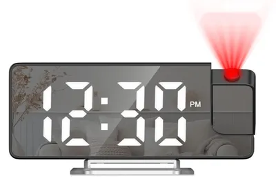 Projektionswecker 7,9 Zoll, Spiegeldisplay, Temperatur, Datum, USB