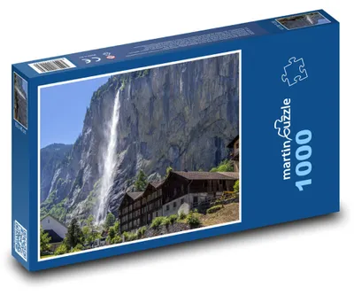Obrázok produktu pre Puzzle 1000 Vodopád vo švajčiarskych Alpách - martinpuzzle