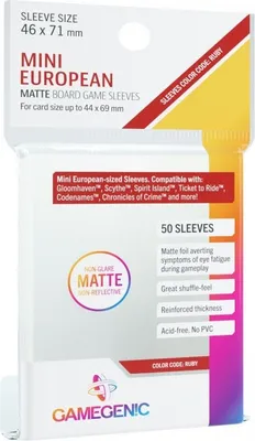 Produktbild von Gamegenic Matte Mini-brett In Europäischer Größe 46x71 Mm Karte Ärmel Durchsichtig  Durchsichtig One Size